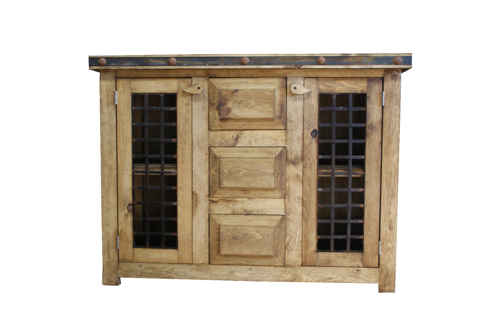 Rustic Reclaimed Wood Natural Wood Dungeon Doors Bathroom Vanity