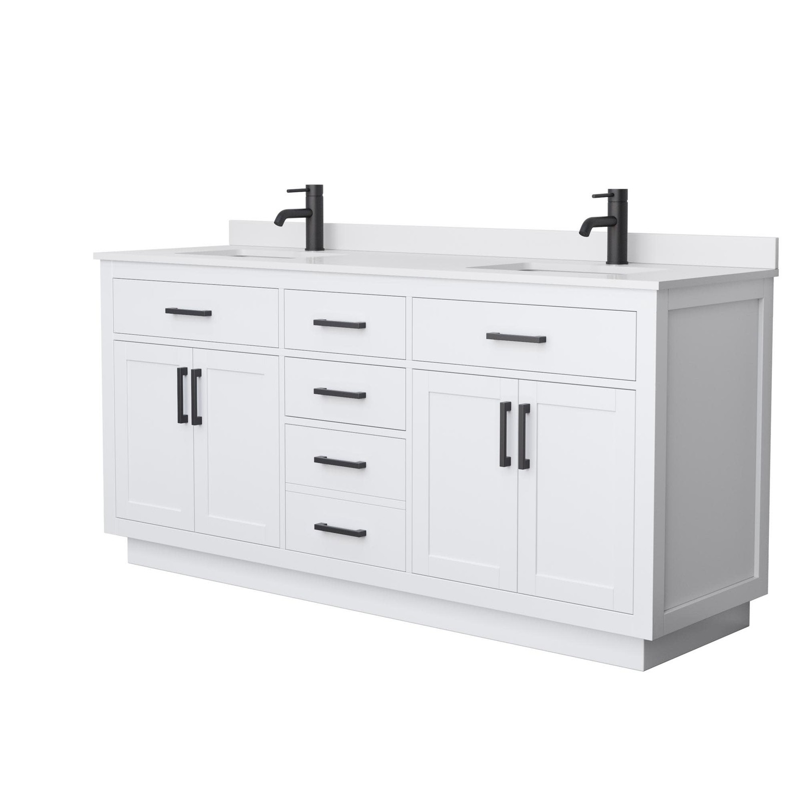 Wyndham Collection WCG262672D-VCA-UNSMXX Beckett TK 72″ – Dark Gray / White