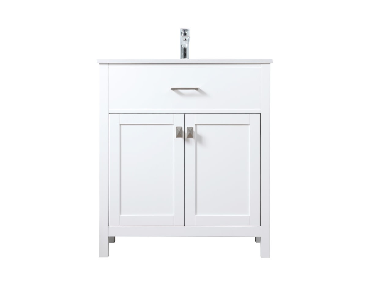 Elegant Lighting VF28830 Harrison 30″ – White