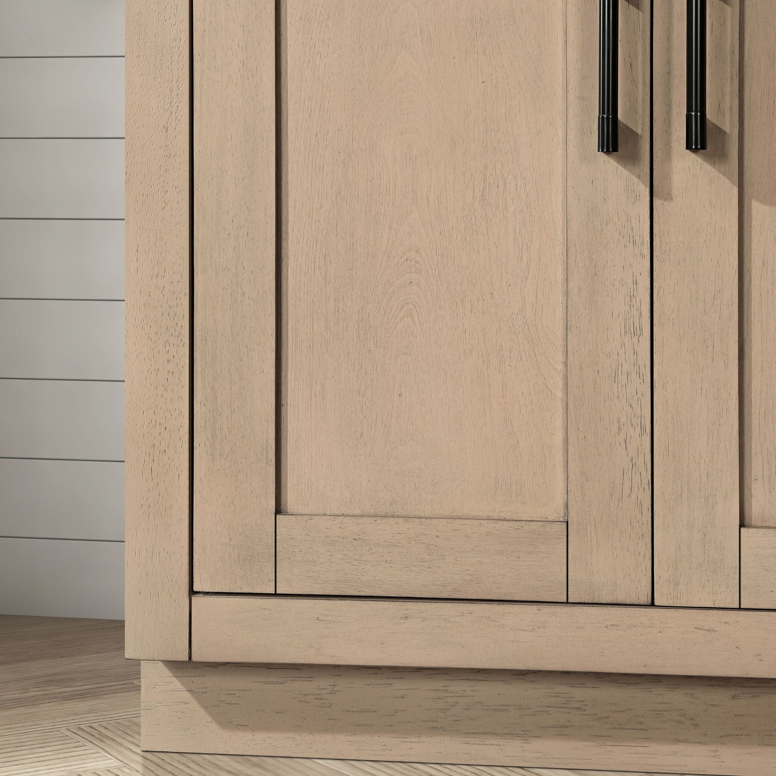 Bailey 72″ Double Bathroom Vanity in Sahara Birch with White Countertop