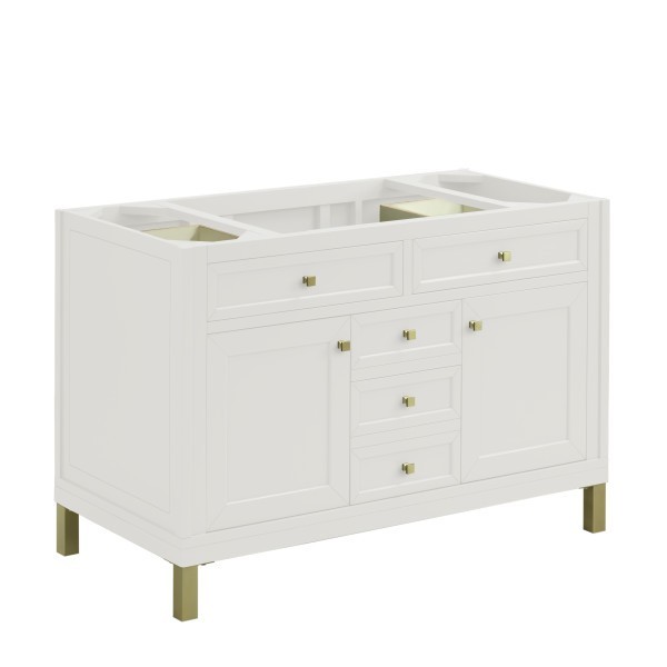 48″ James Martin Chicago 503-V48-GW-3CSP Vanity Cabinet Charcoal Soapstone Top