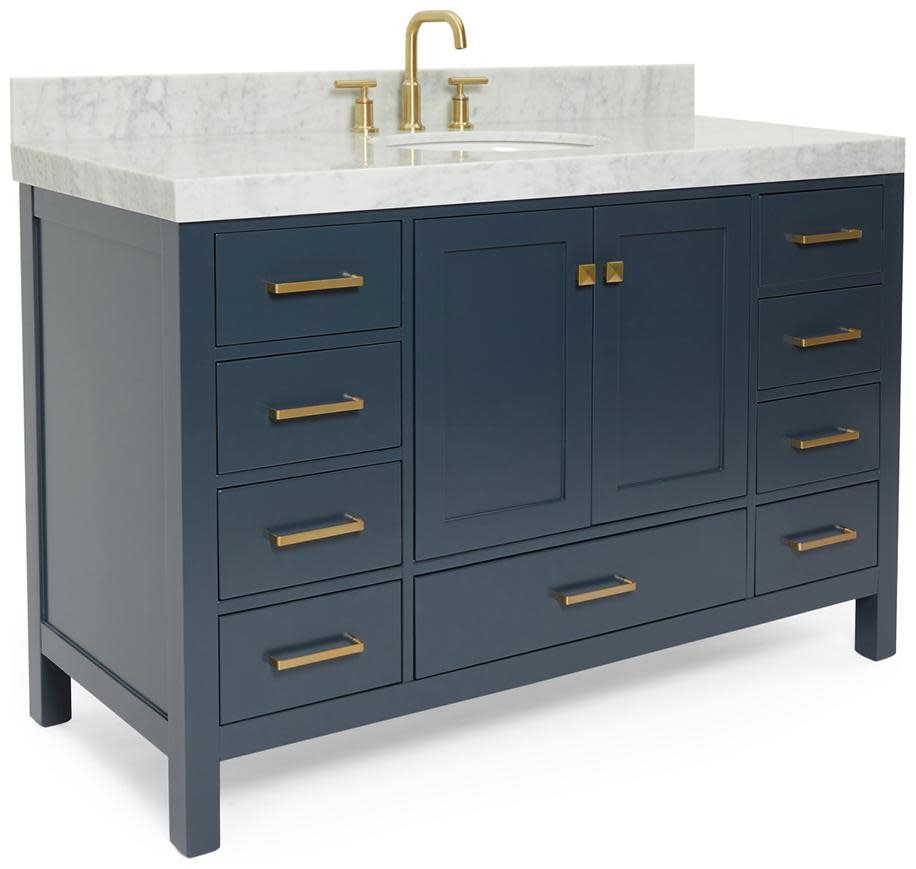 Ariel A054SCW5OVO Cambridge 55″ – Midnight Blue / Italian Carrara Marble Top /