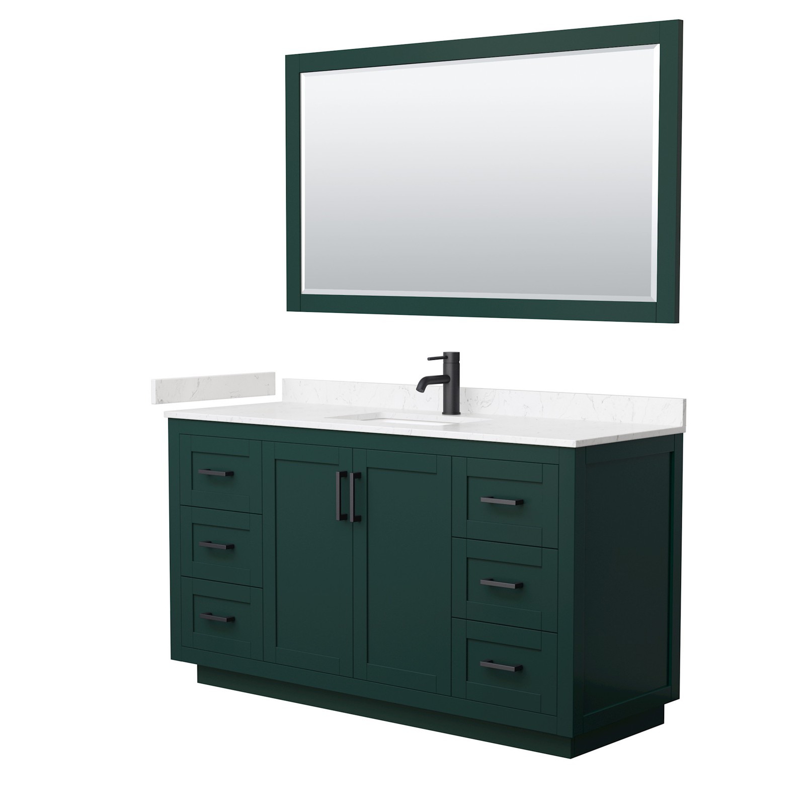 Wyndham Collection WCF2929-60S-VCA-M58 Miranda 60″ – Green / Carrara Cultured
