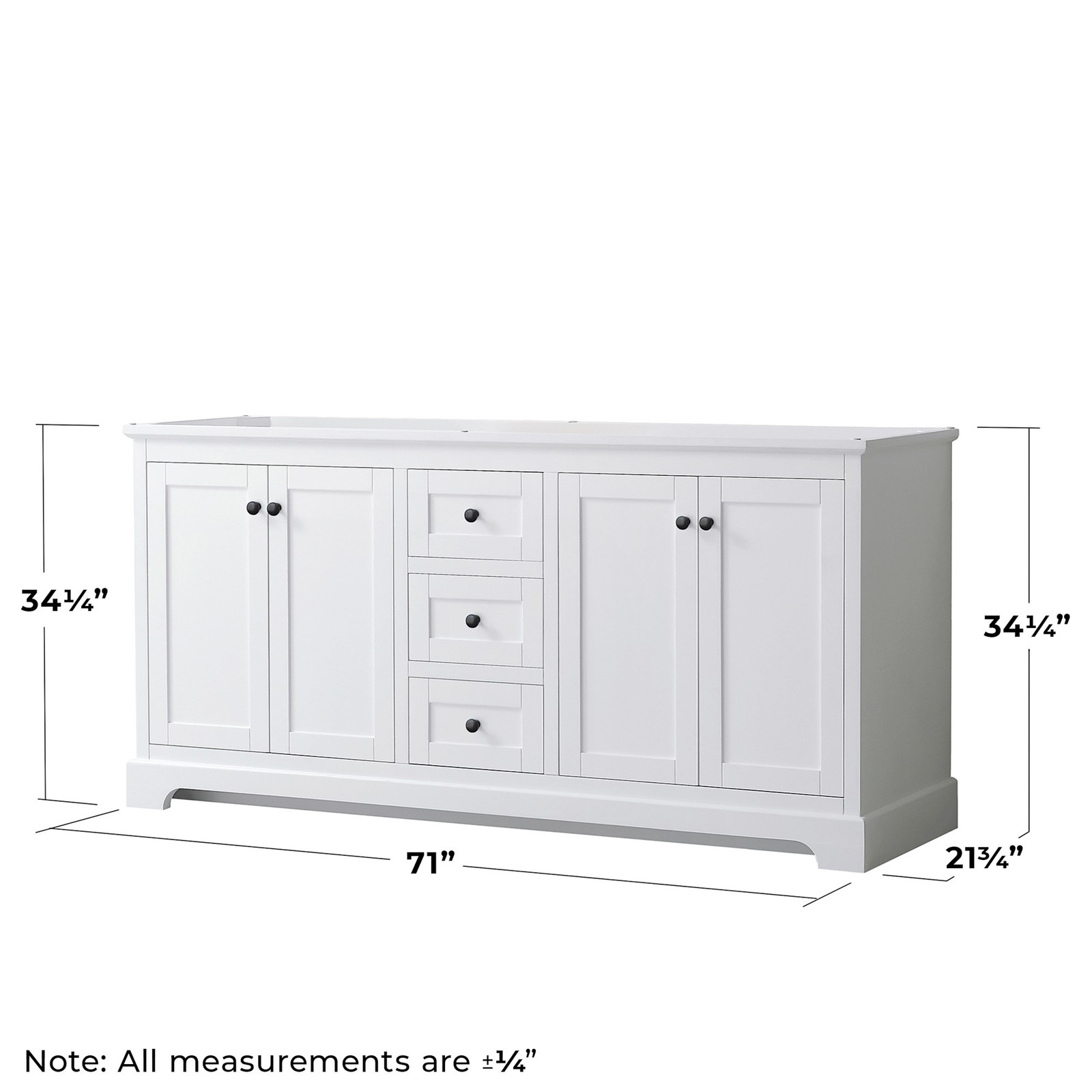 Wyndham Collection WCV232372DCXSXXMXX Avery 72″ Double – Dark Gray / Matte Black
