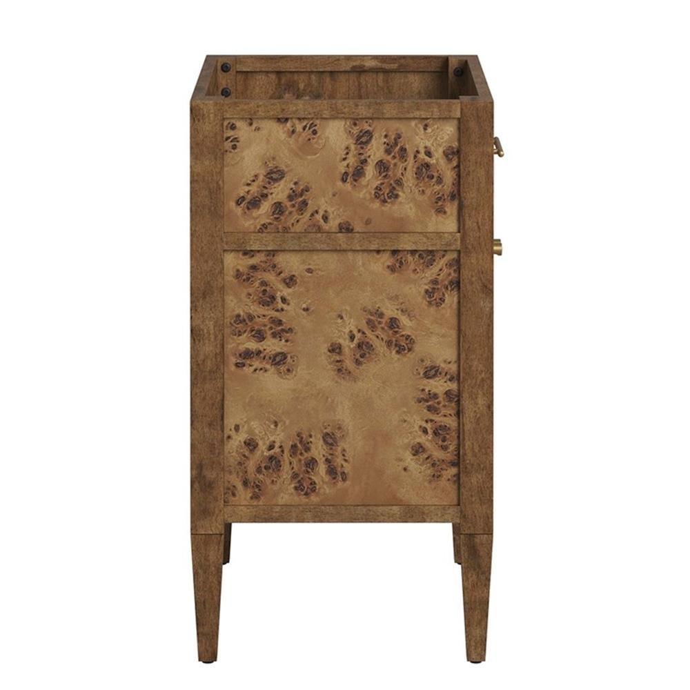 Modway Elysian 24″ Modern Wood Bathroom Vanity in Black and Brown