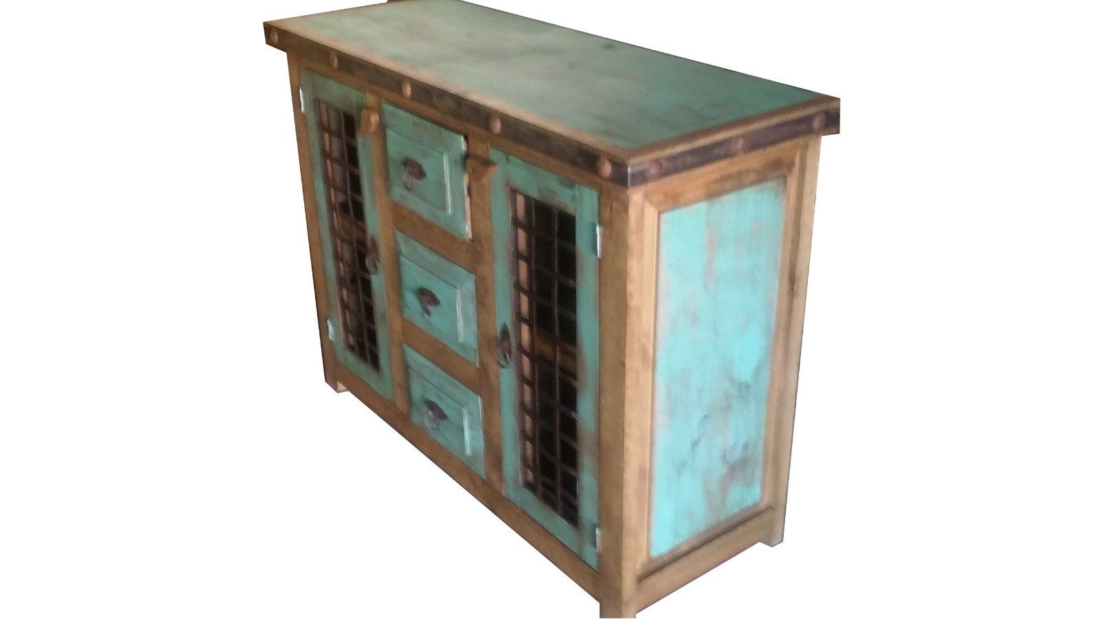 Rustic Reclaimed Wood Natural Wood Dungeon Doors Bathroom Vanity