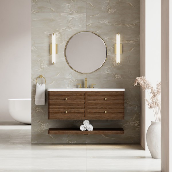 48″ James Martin Allamari D640-V48-SBL-WWZ Vanity Cabinet Zeus Silestone Top