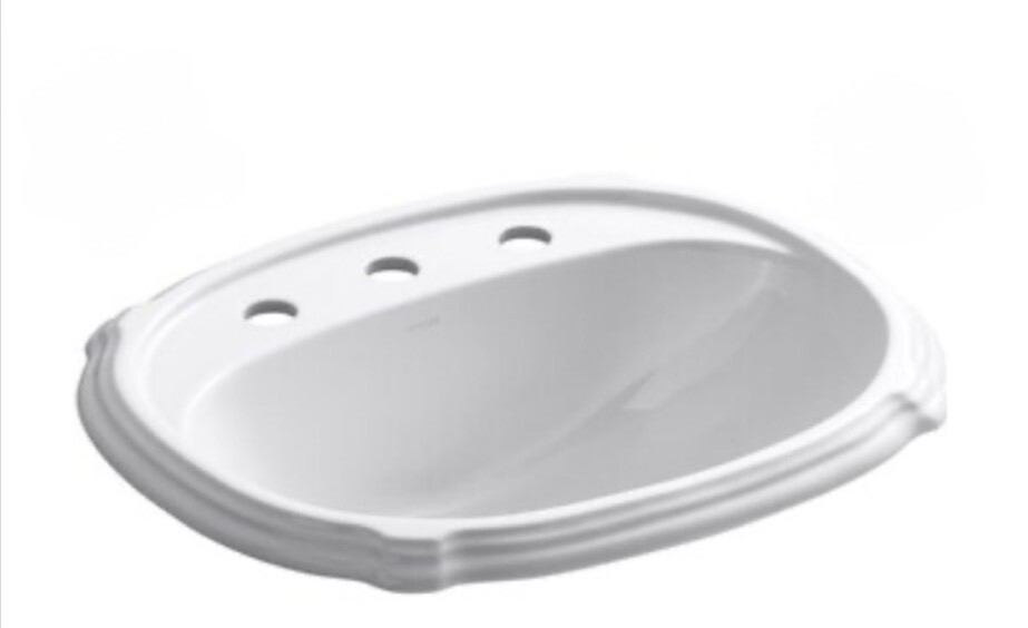 Kohler Portrait Sink White 8 in Spread Discontinued Drop In Bathroom