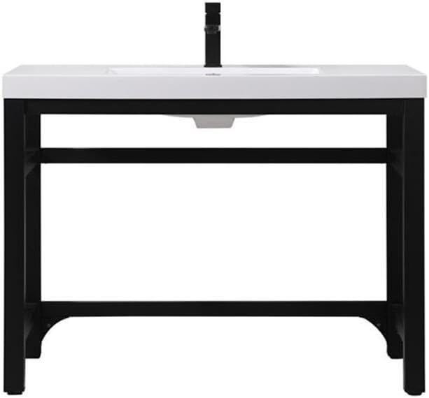 Elegant Lighting VF14542BK ADA Compliant Single Bathroom Metal Vanity in Black
