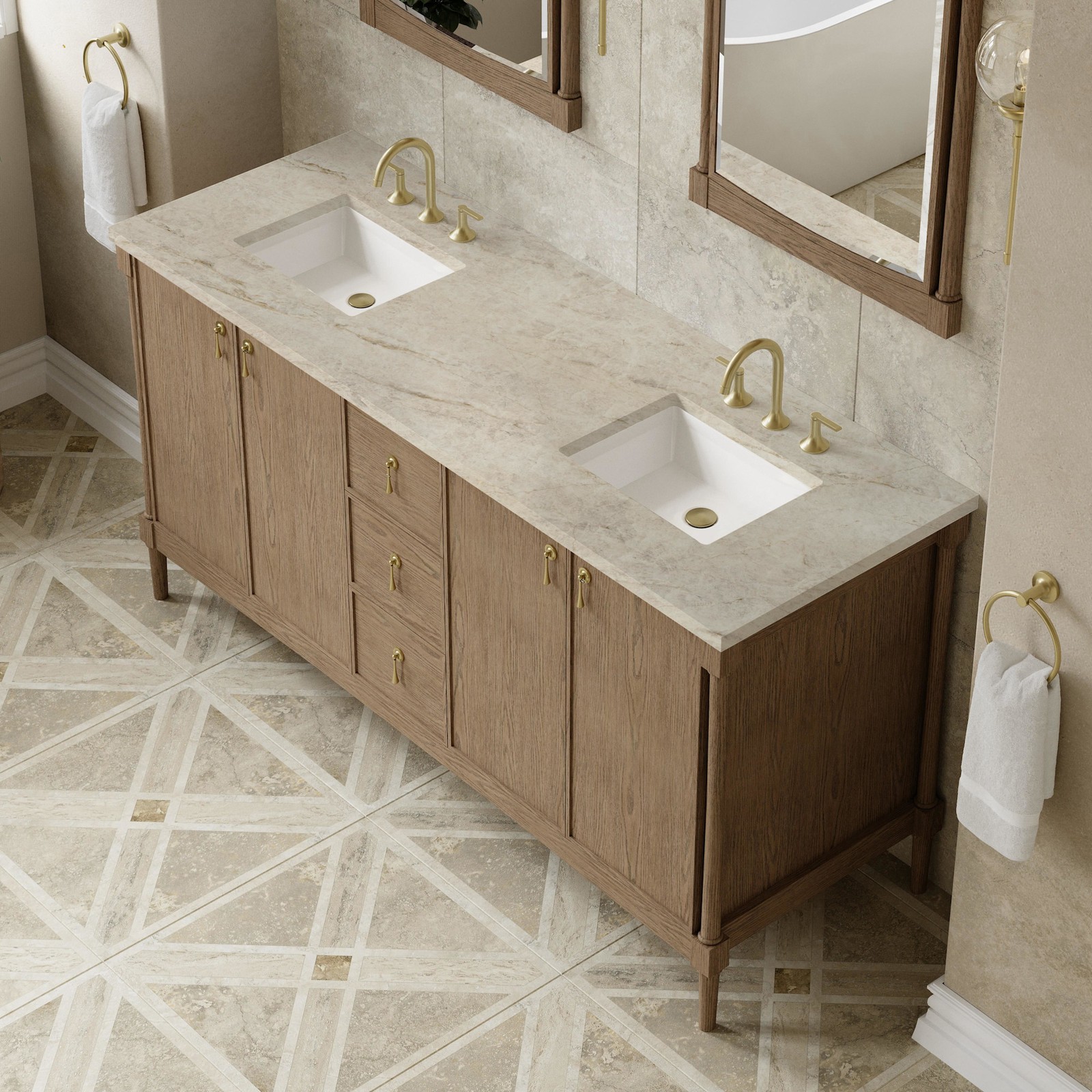James Martin Vanities D680-V72-FTJR Kinnsden 72″ – Sable Oak