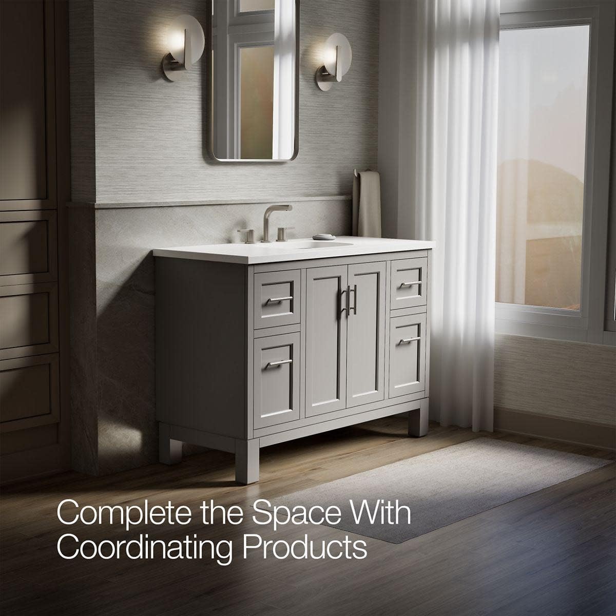 Kohler K-28383-ASB-0 Quo 48″ Free Standing Single Basin Vanity Set*NEW*