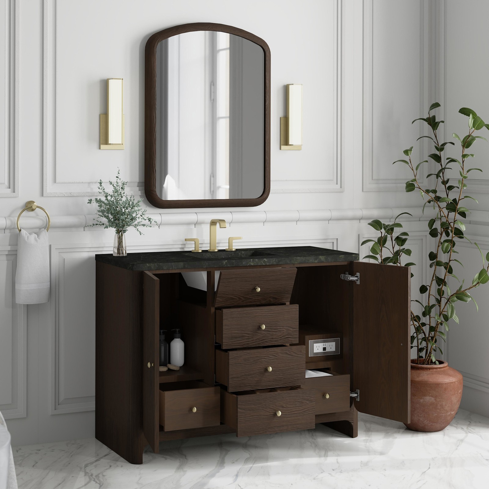 James Martin Vanities D125-V48-WPHT Gracyn 48″ – Coastal DriftWood