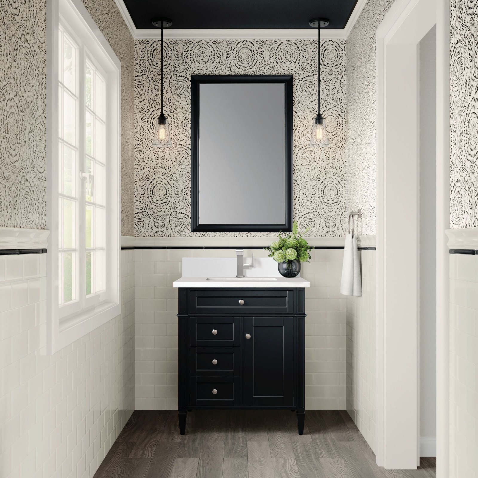 James Martin Vanities 650-V30-1WZ Brittany 30″ Single Basin – Black