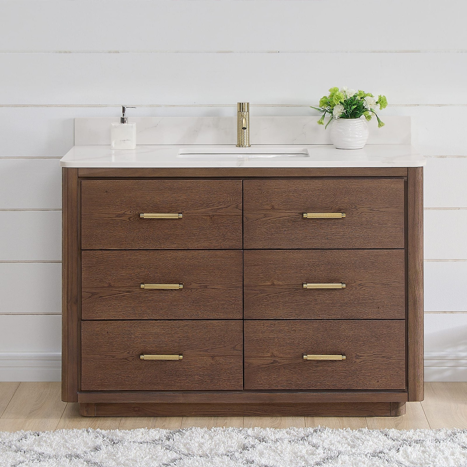 Miseno MV-NM-706548 Porto 48″ – Aged Natural Oak / Fish Maw White