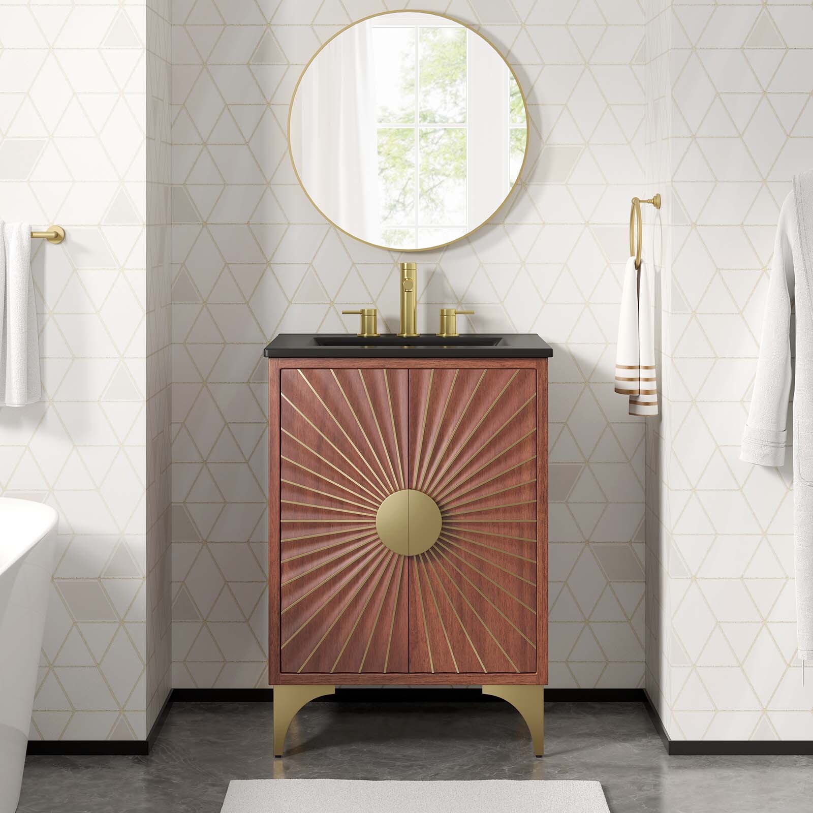 Modway Daylight 24″ Bathroom Vanity in Black Walnut