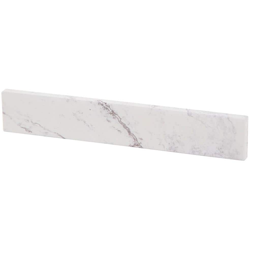 Home Decorators Collection 21 in. W Cultured Marble Vanity Sidesplash in Lunar