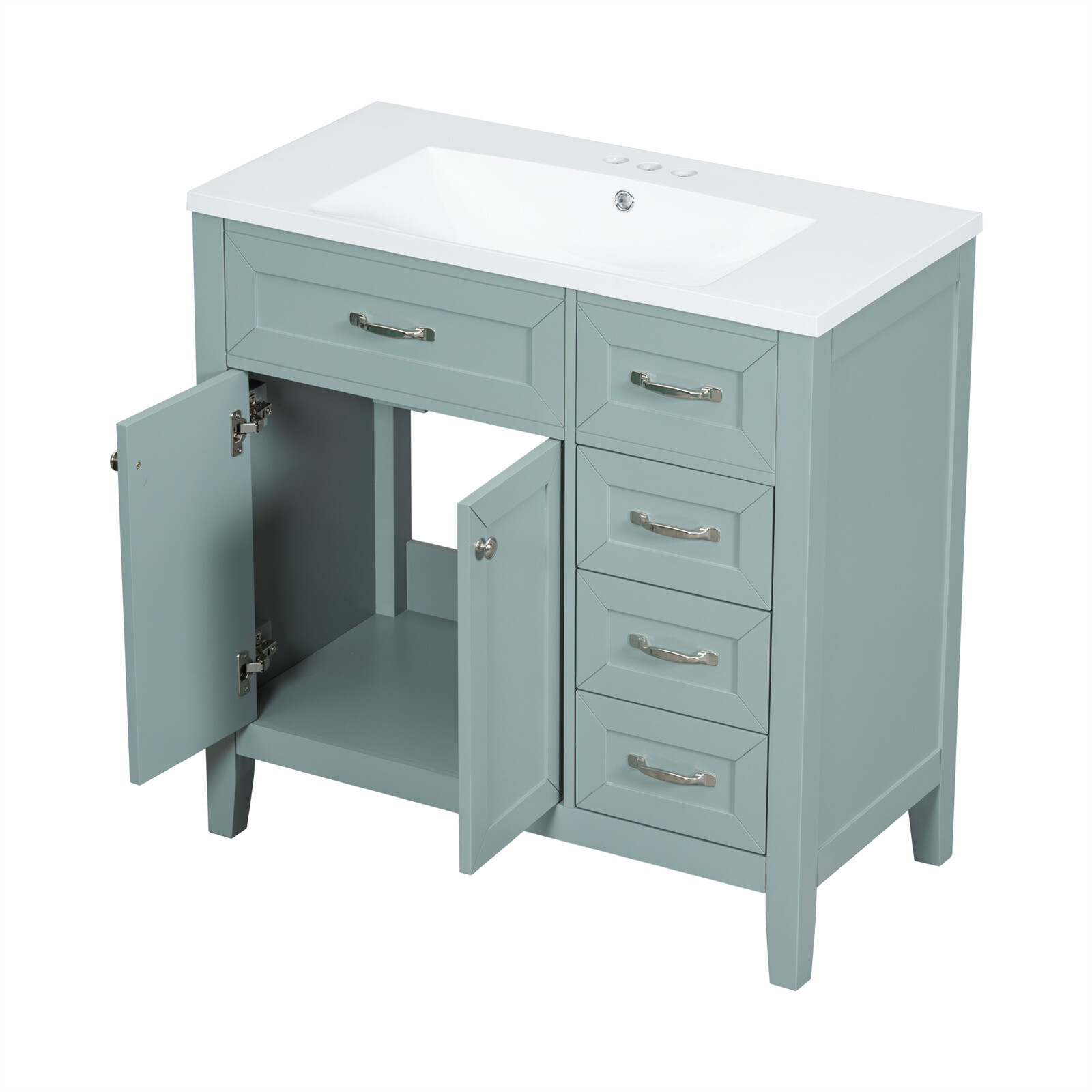 36″ Bathroom Vanity with Sink Combo Bathroom Storage Cabinet with Drawers