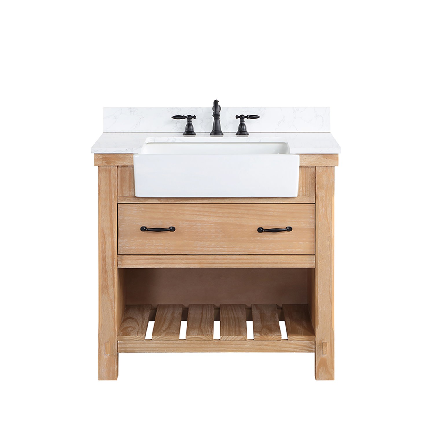 Miseno MV-NM-701636 Villareal 36″ – Weathered Pine / White