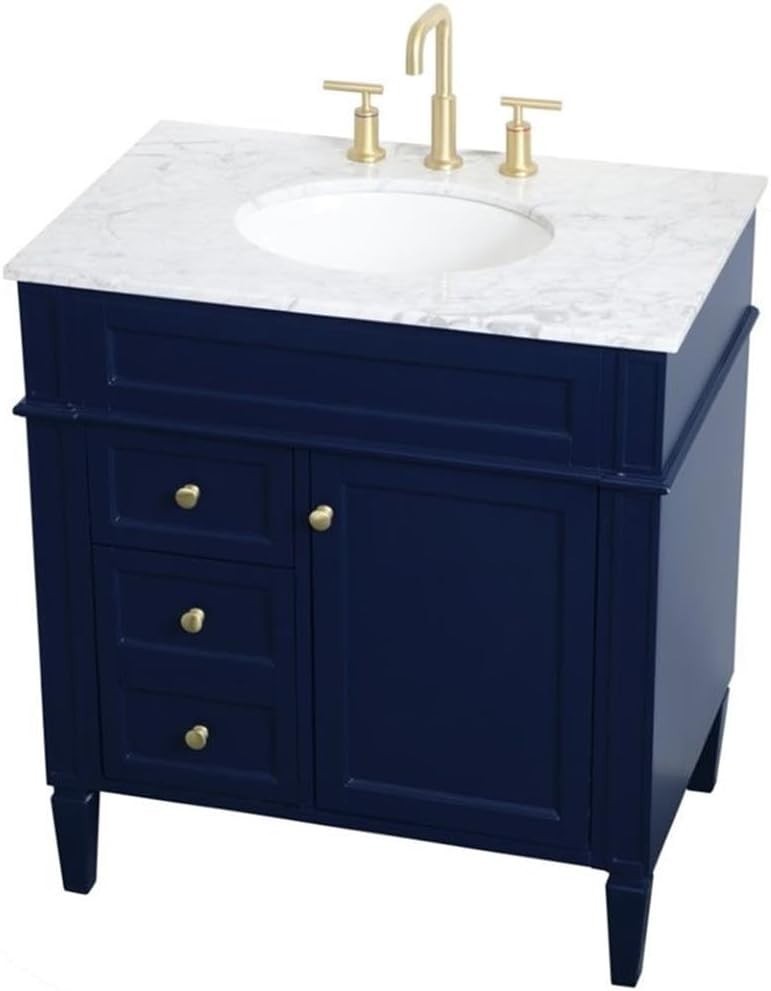 Elegant Lighting – VF12532BL – 32 Inch Single Bathroom Vanity in Blue
