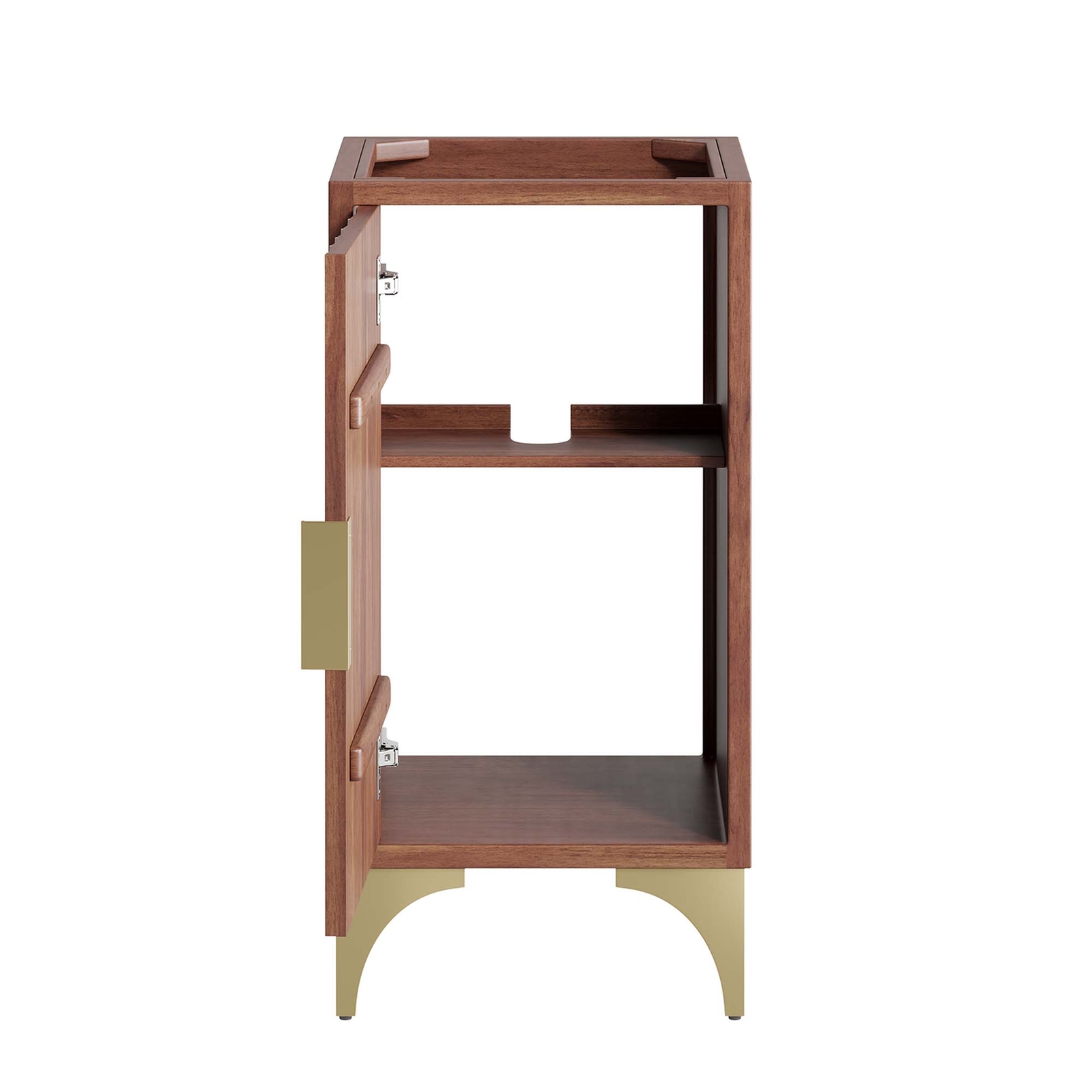 Modway Daylight 18″ Bathroom Vanity Cabinet in Walnut – Sink Basin Not Included