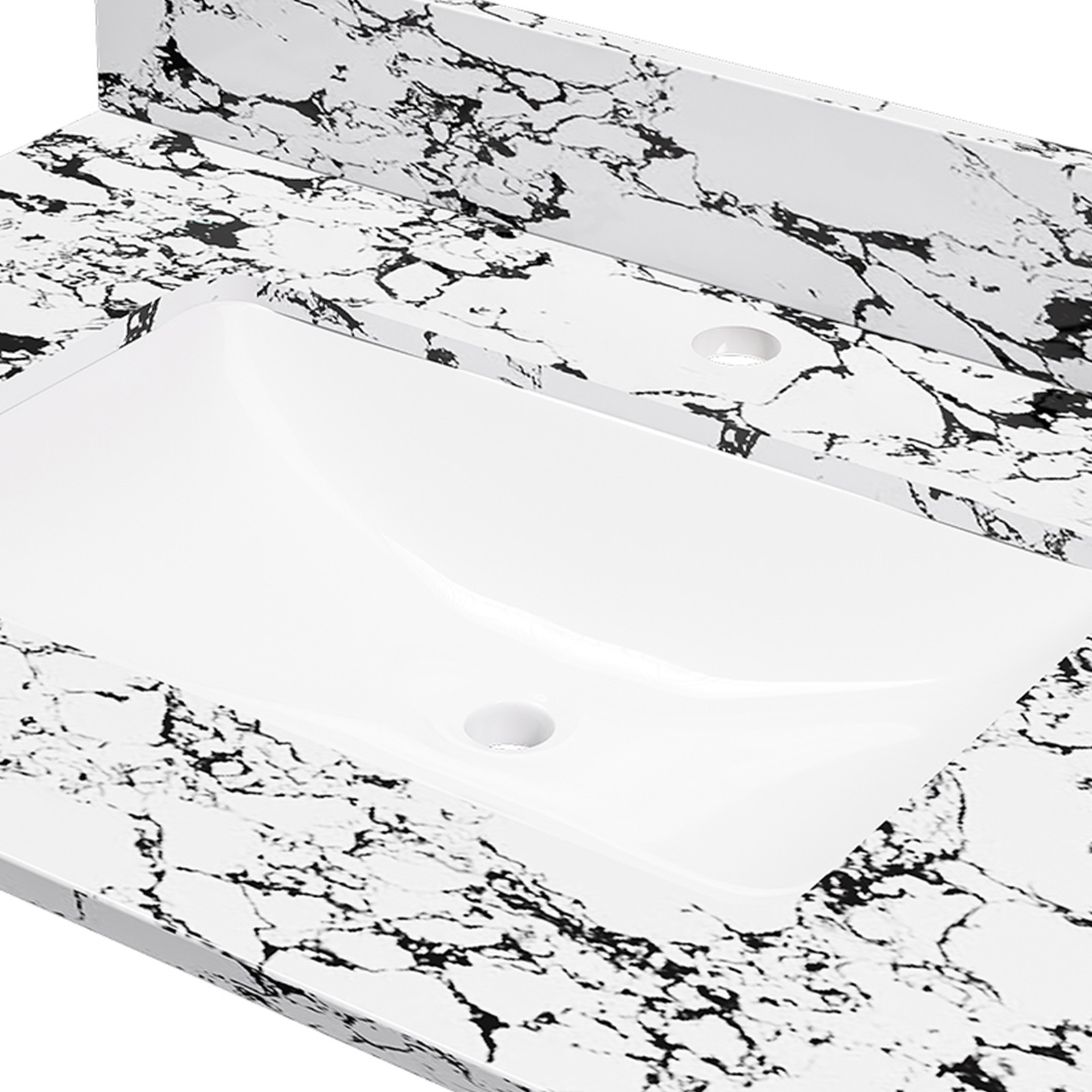 31″x22″ Bathroom Vanity Top with Undermount Sink & Backsplash