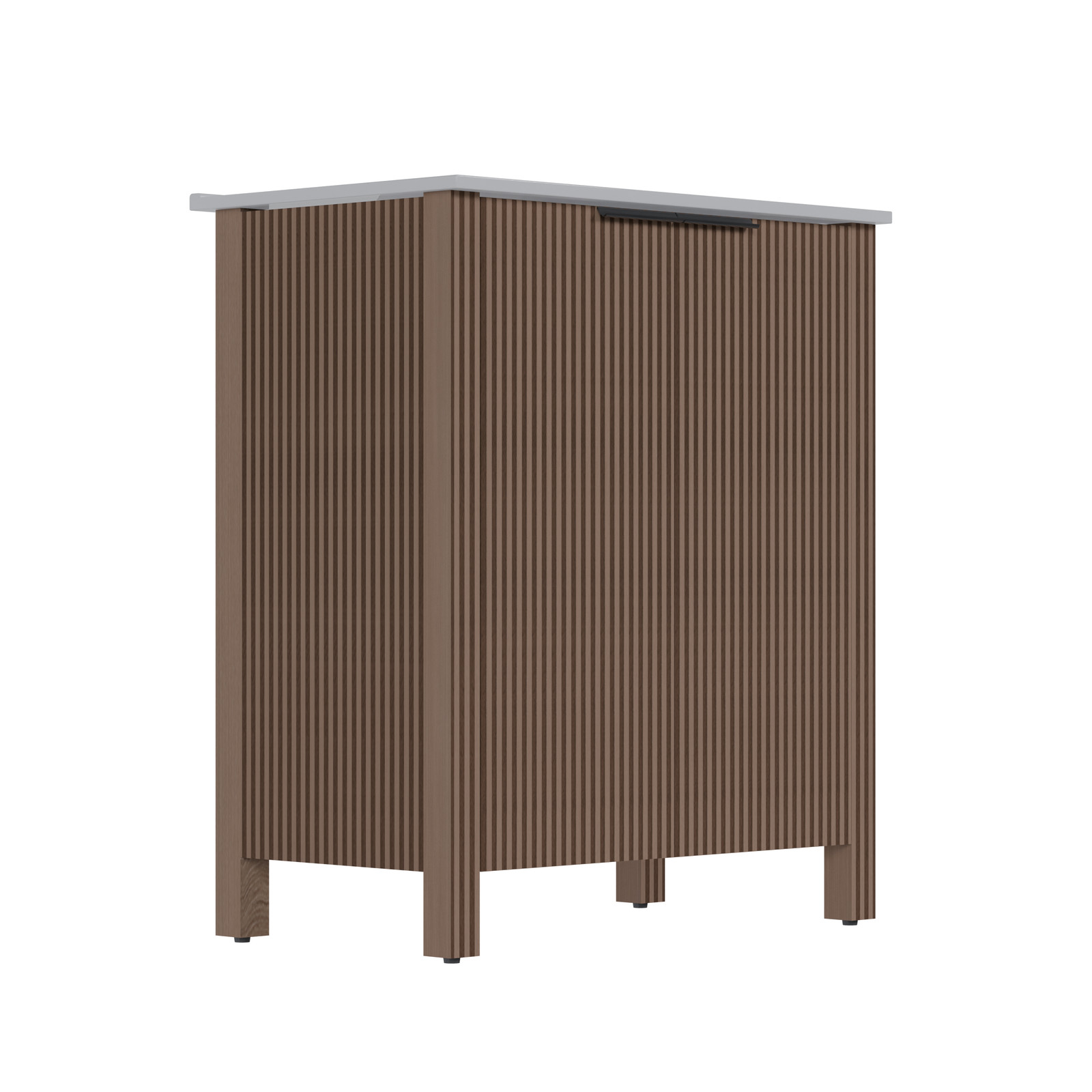 Bathroom Vanity Cabinet with White Ceramic Sink 30″ x 18.5″ x 34.5″ Brown