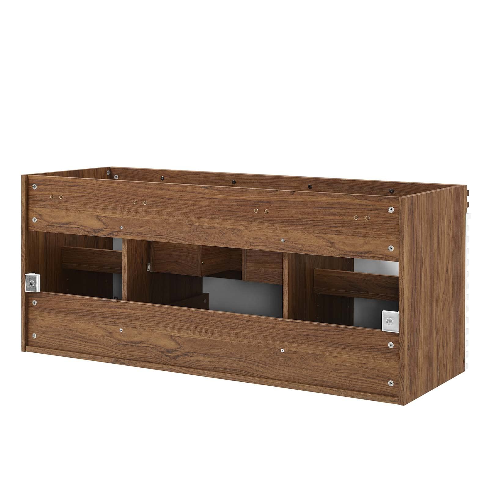 Modway Render 48″ MDF and Particleboard Bathroom Vanity Cabinet – White/Walnut