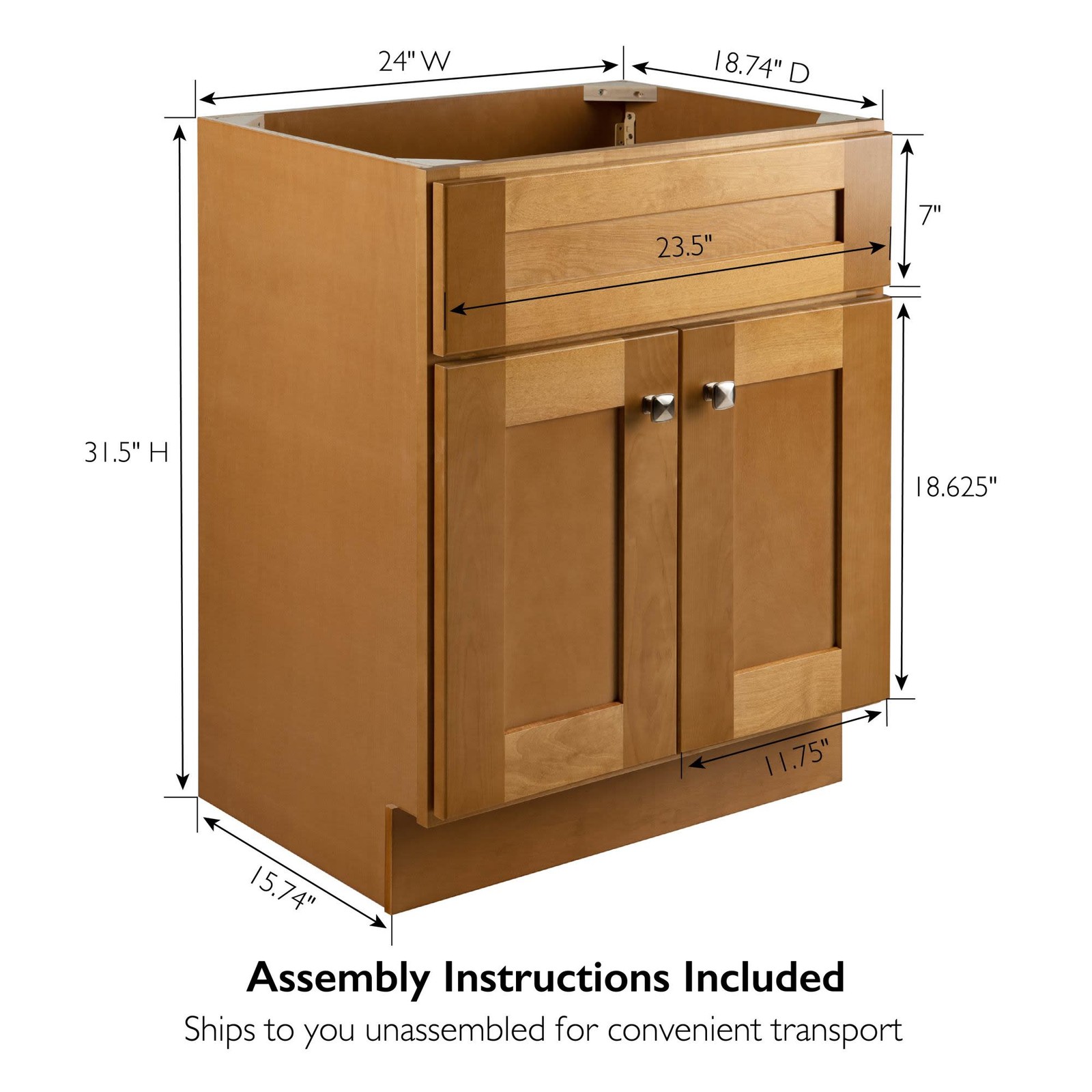 Design House 587105 Brookings 24″ Single – Modern Birch