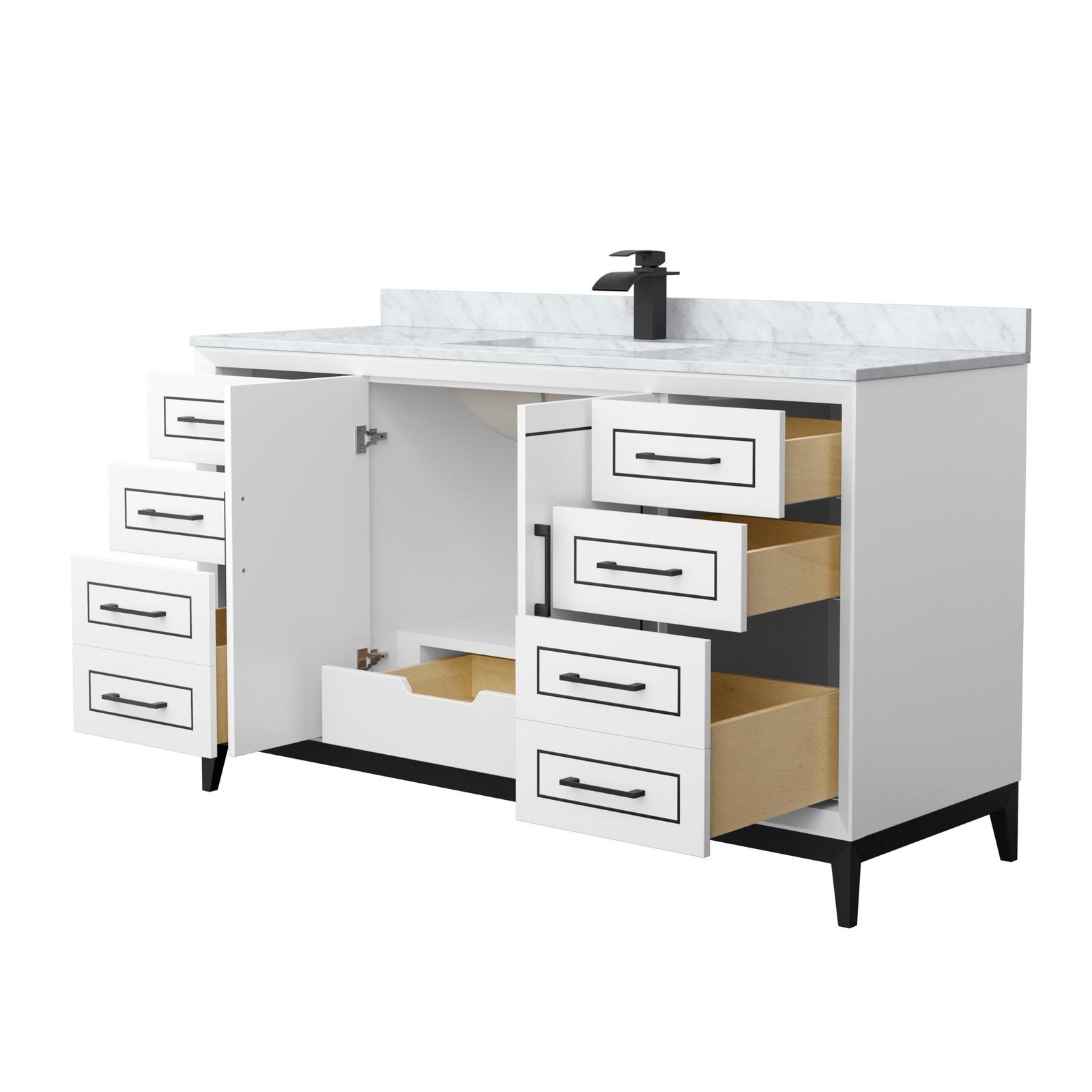 Wyndham Collection WCH515160S-NAT-UNSMXX Marlena 60″ – White / Brushed Nickel