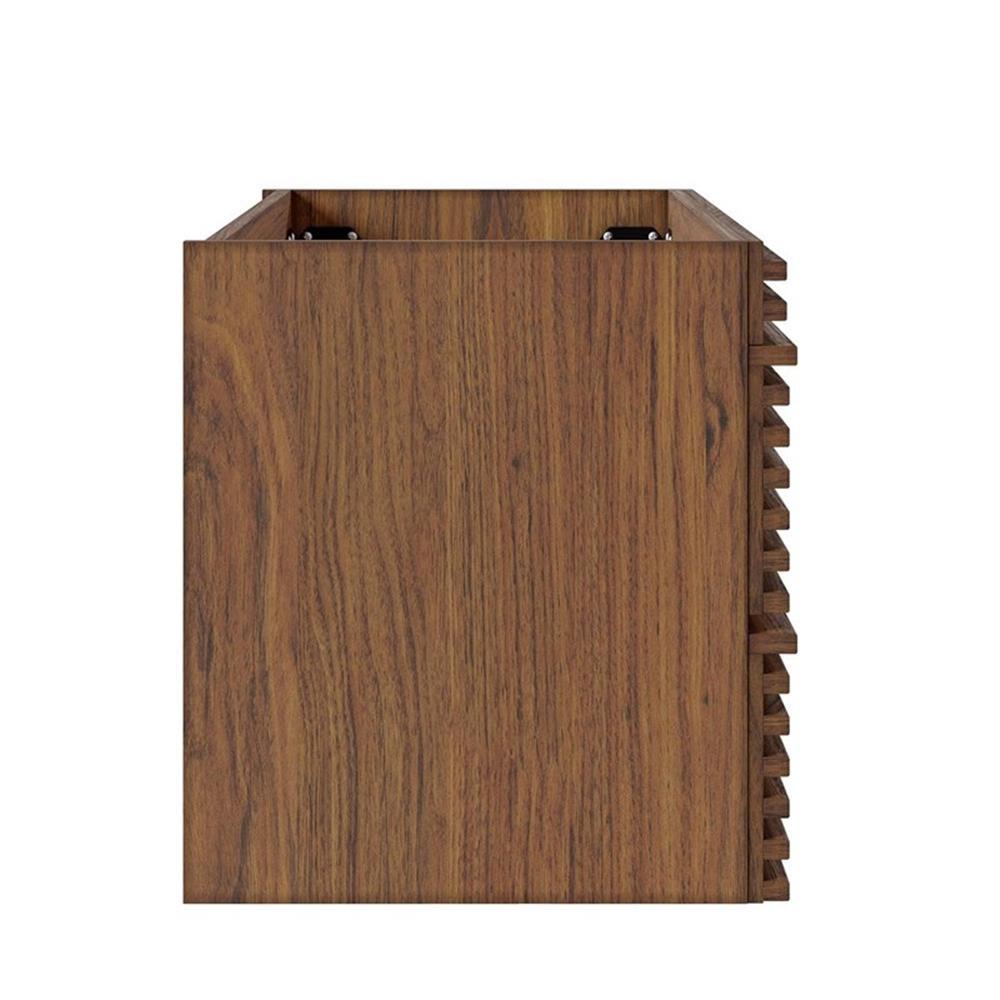 Modway Render 29″ MDF Wood Wall-Mount Bathroom Vanity Cabinet in Walnut