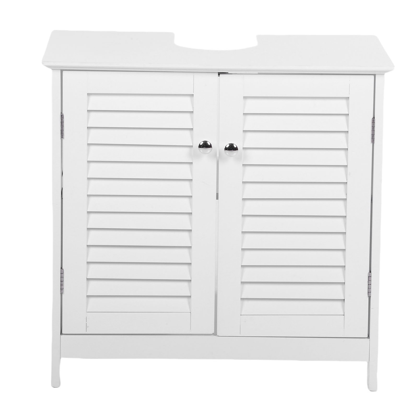 Bathroom Vessel Sink Vanity Storage Cabinet With 2 Doors Shelf White Furniture