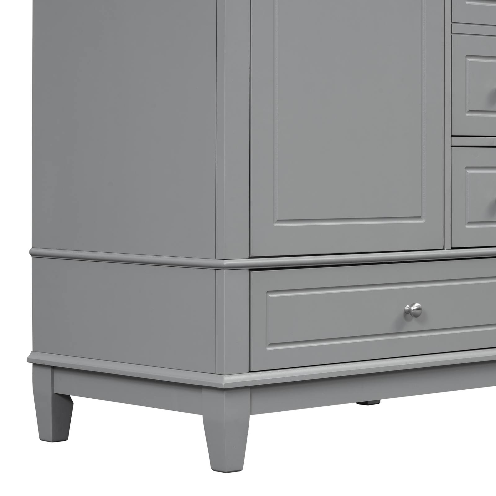 30″ Bathroom Vanity with Ceramic Sink Freestanding Solid Wood Storage Cabinet