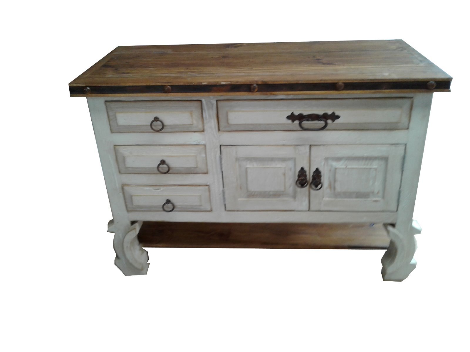 Vintage Style Rustic White Wash Bathroom Vanity 36″ wide