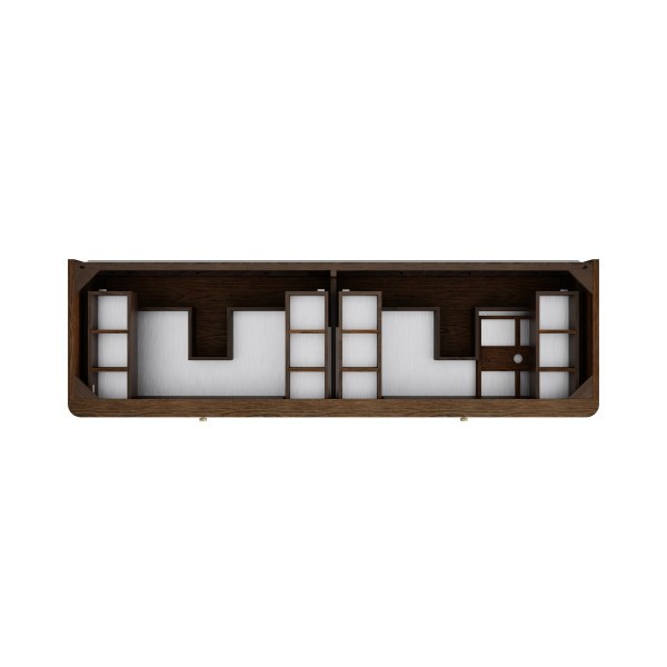 72″ James Martin Allamari D640-V72-SBL-WVSL Double Vanity Cabinet Silver Top