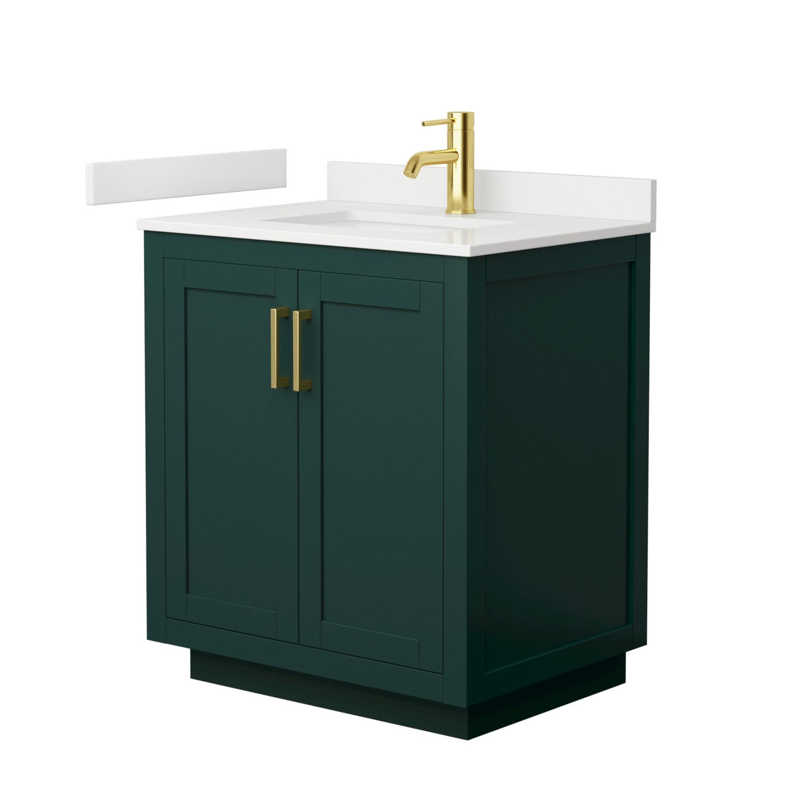 Wyndham Collection WCF292930S-QTZ-UNSMXX Miranda 30″ – Dark Gray / White Quartz