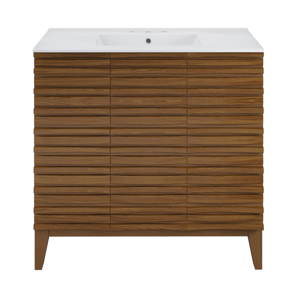 Swiss Madison SM-BV471-3 Cascade 36″ – Brown Oak / White