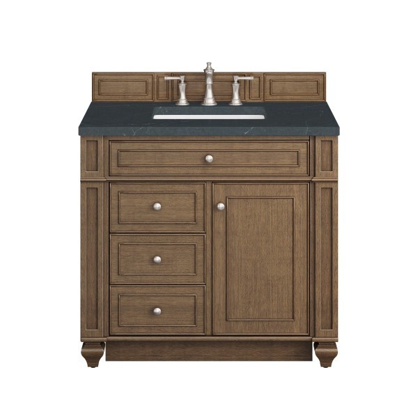 36″ James Martin Bristol 157-V36-SBR-3CSP Vanity Cabinet Charcoal Soapstone Top