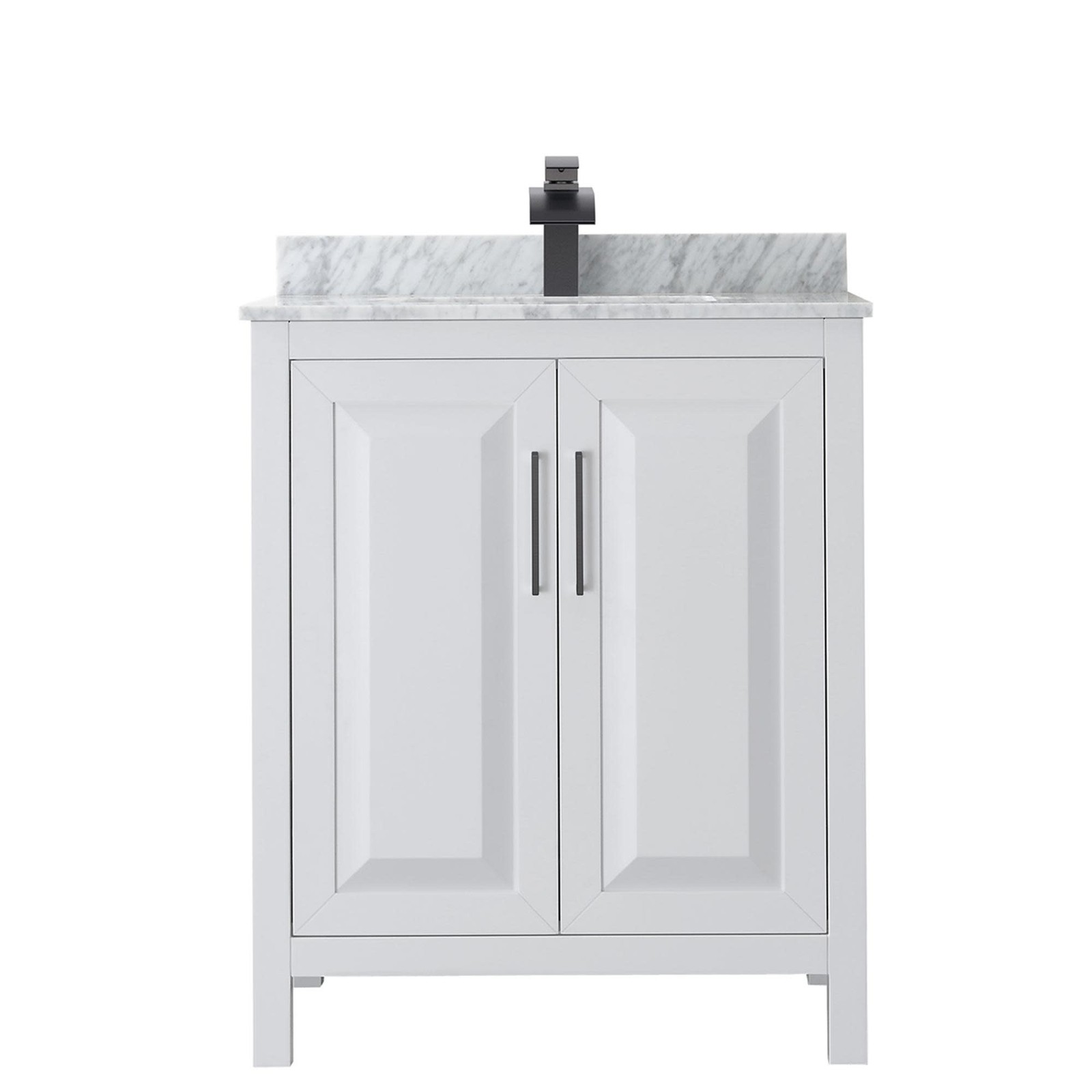 Wyndham Collection WCV252560SUNSM58 Daria 60″ – Dark Gray / White Carrara Marble