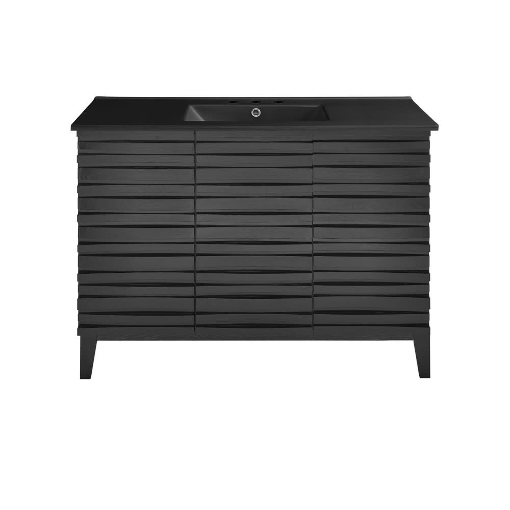 Swiss Madison SM-BV557-3 Cascade 48″ – Black Oak / Matte Black