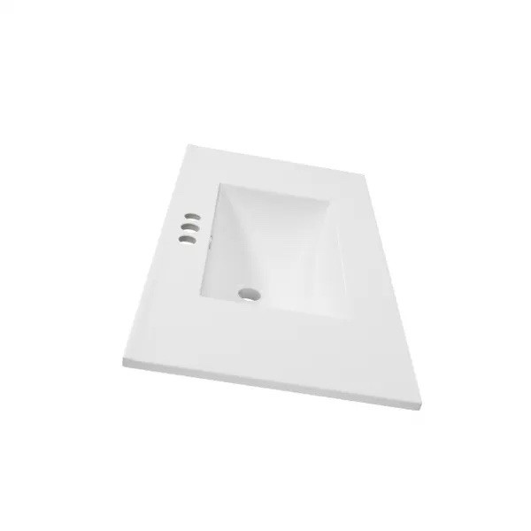 Eridanus Tucson 30in Vitreous China Single Sink Bathroom Vanity Top in White