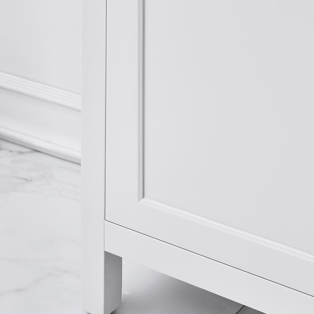 Bath Vanity 18 in. W x 12 in. D White Ceramic Vanity Top w/ Basin Door Drawer