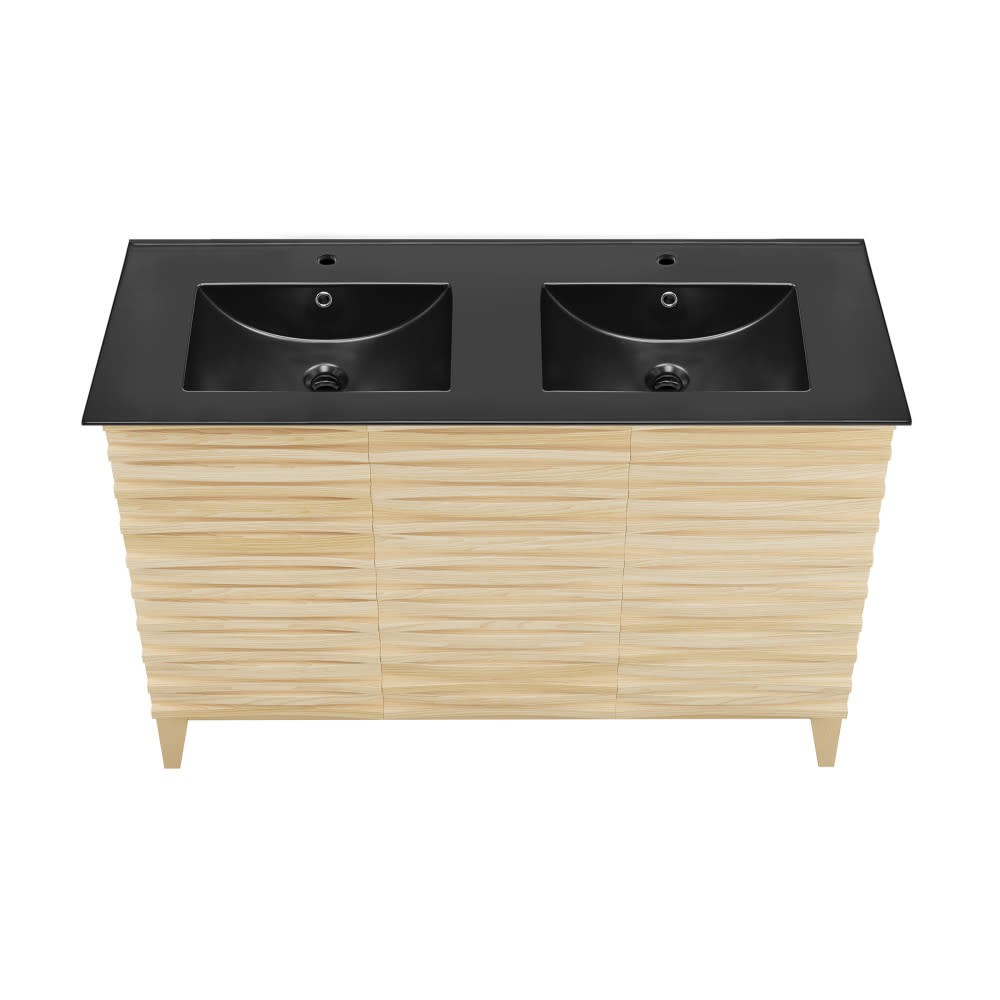 Swiss Madison SM-BV557DMB Cascade 48″ – Natural Oak / Matte Black