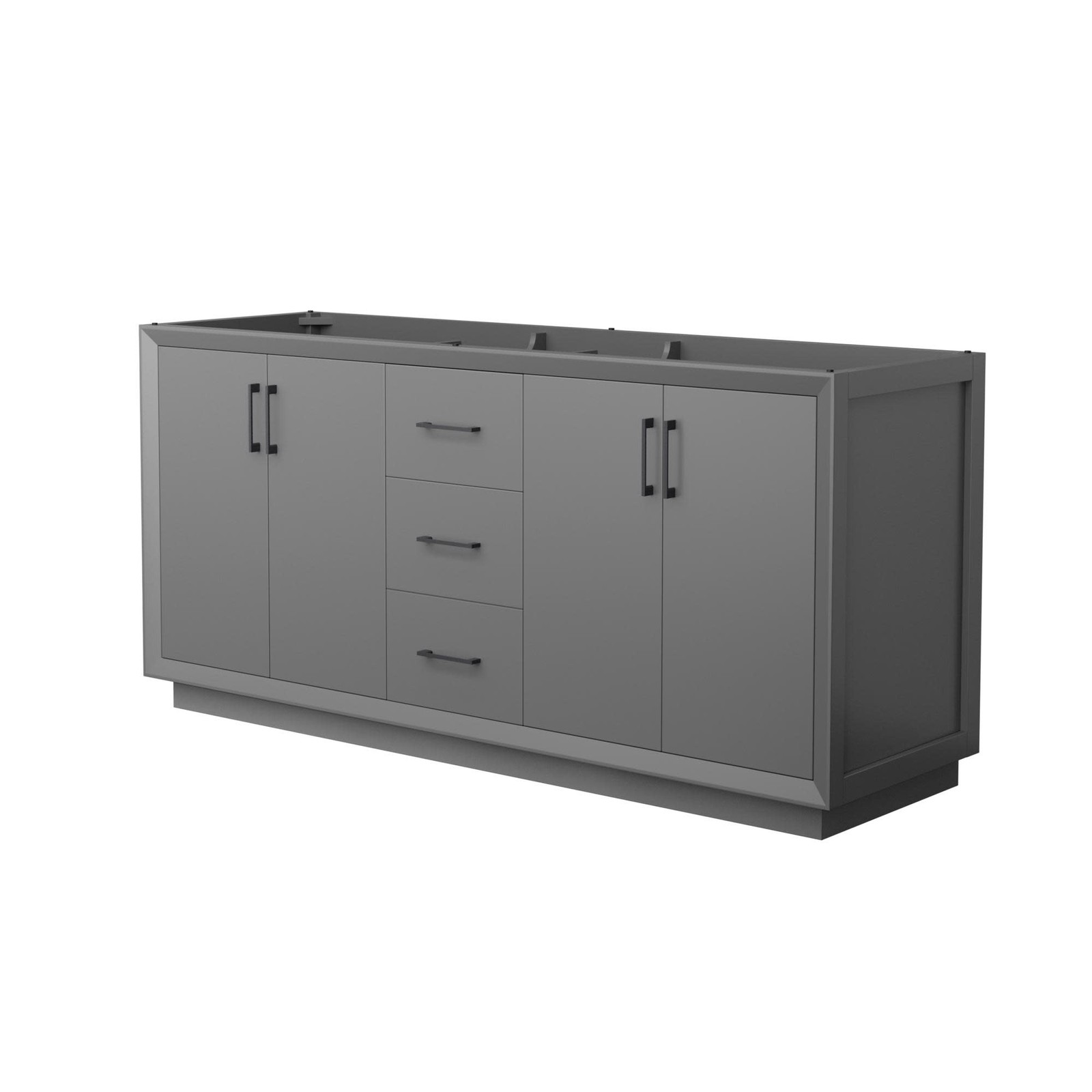 Wyndham Collection WCF414172D-CXSXX-MXX Strada 71″ Double – Dark Gray / Matte