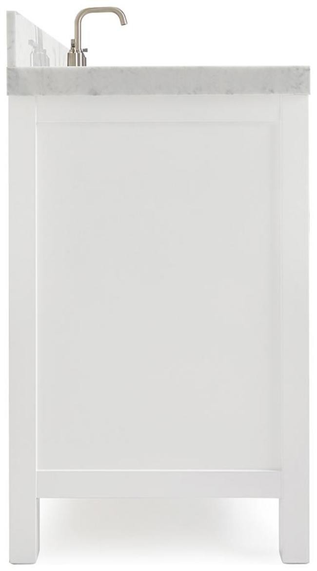 Ariel A060SCW5RVO Cambridge 60″ – White / Italian Carrara Marble Top / Brushed