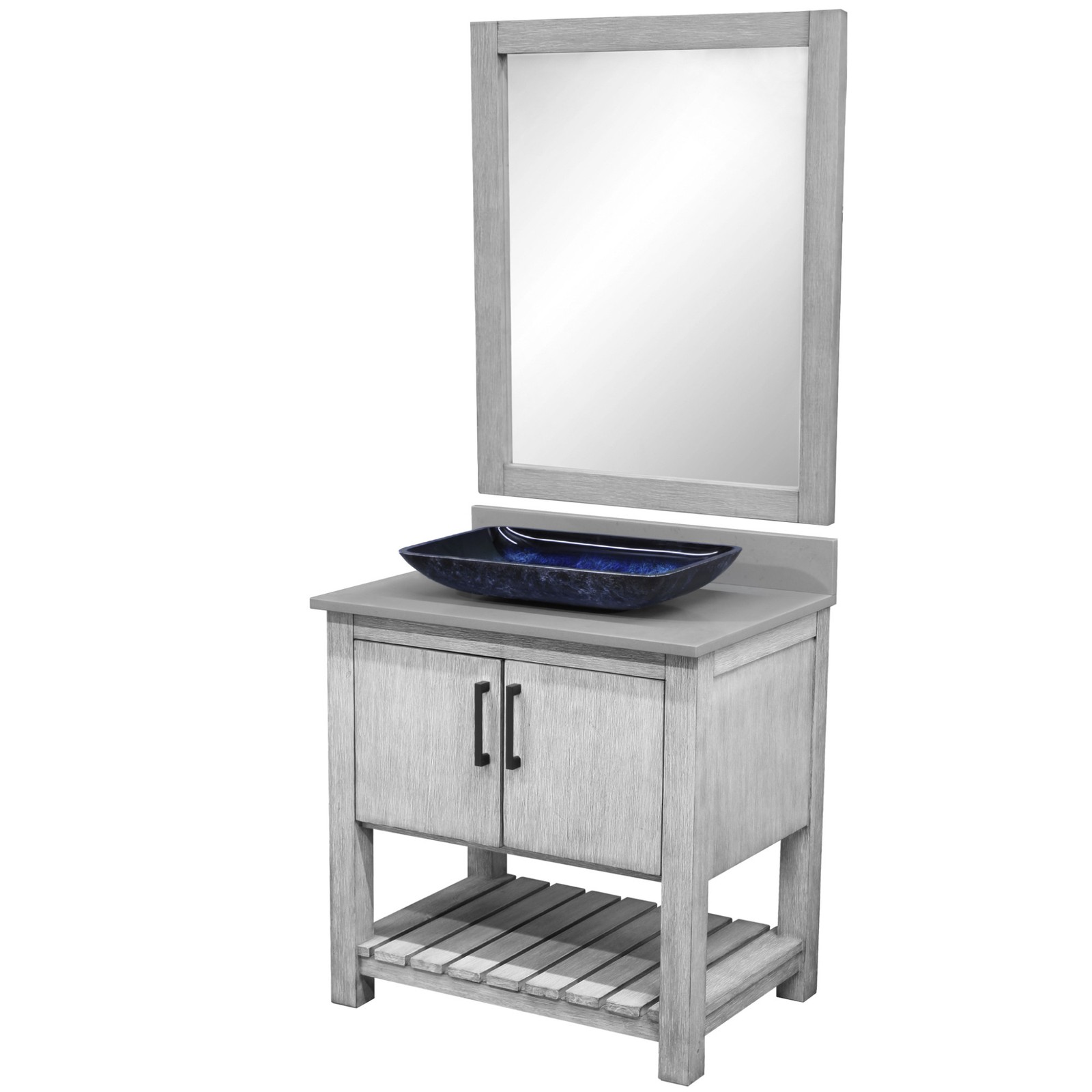 Miseno MV-30SG-NOBV-280-19034-MIR 30″ – Stonewash Grey / Storm Grey Top / Matte