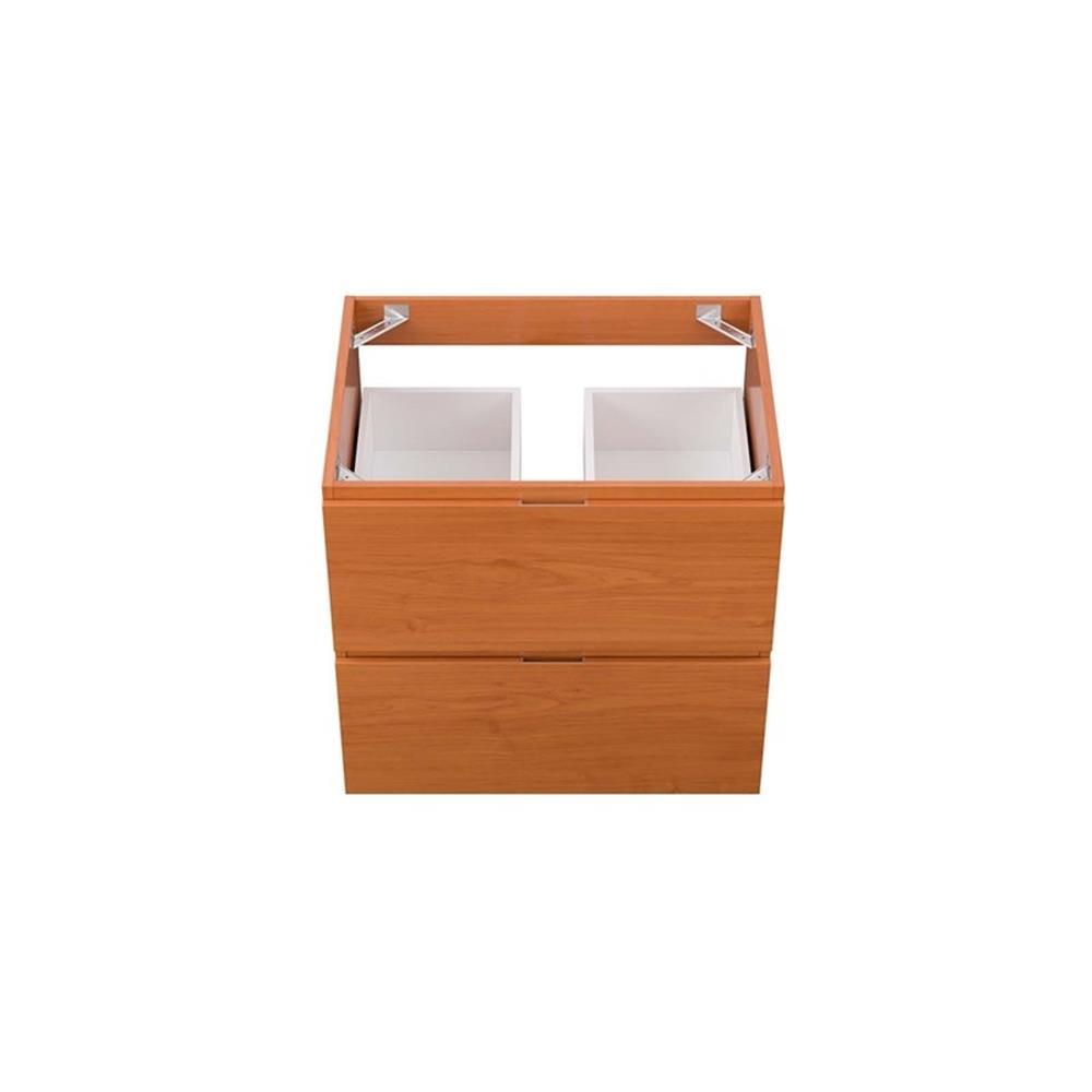 Modway Scenic 24″ Melamine Wall-Mount Bathroom Vanity Cabinet in Cherry/Walnut