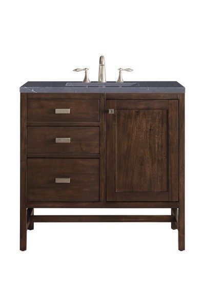 36″ James Martin Addison E444-V36-MCA-3CSP Vanity Cabinet Charcoal Soapstone Top