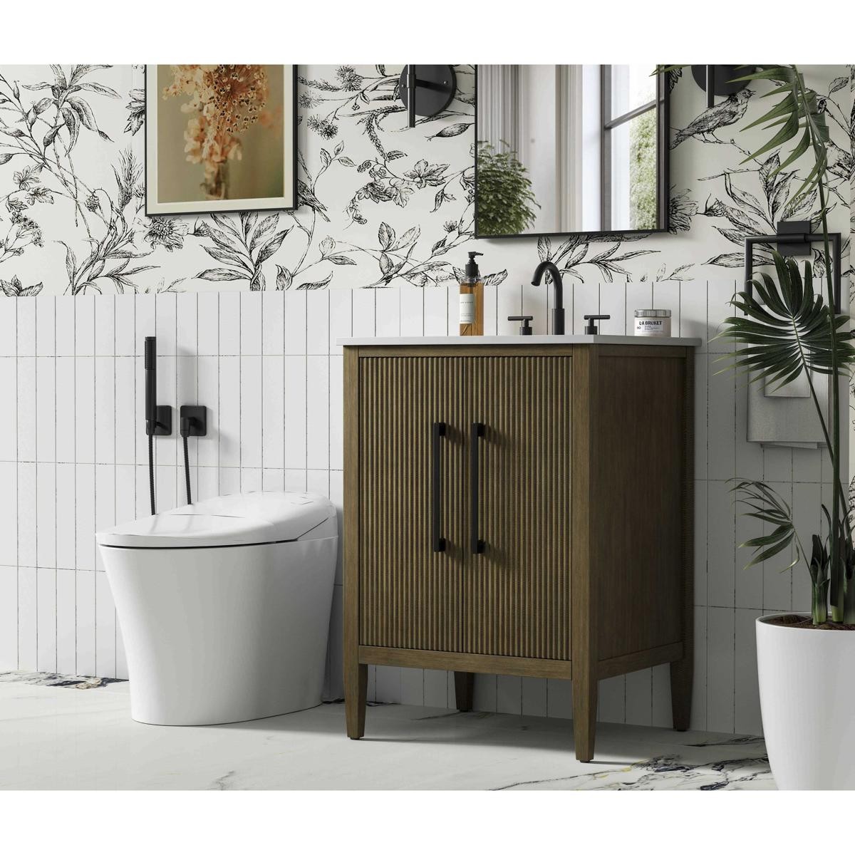 Elegant Lighting VF29624HO Blakely Vanity Hazel Oak
