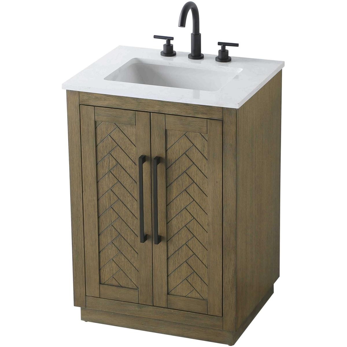 Elegant Lighting VF29024HO Chase 24 X 34 inch Hazel Oak Bathroom Vanity Cabinet