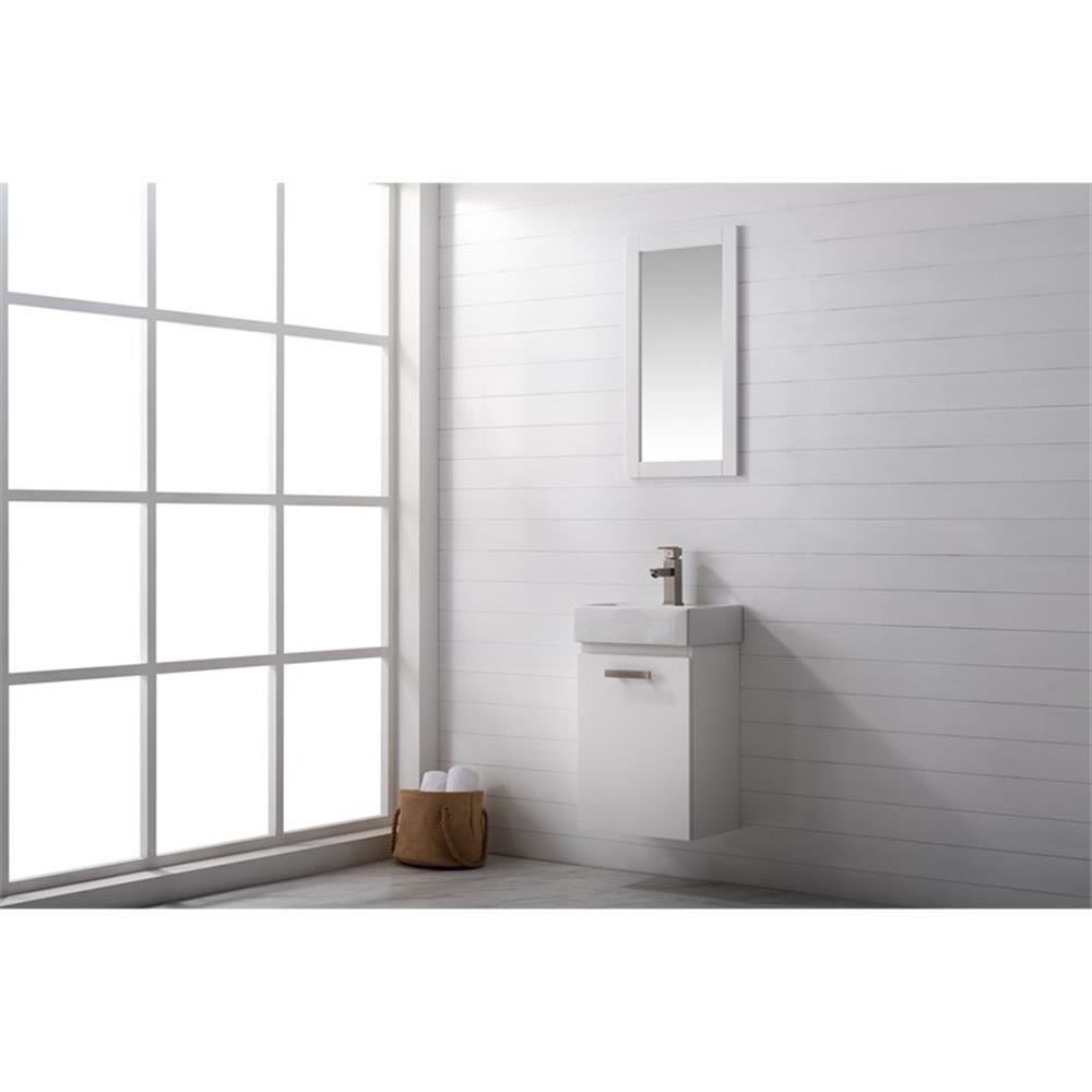 Design Element Stella 16.5″ Wood Single Sink Vanity in White